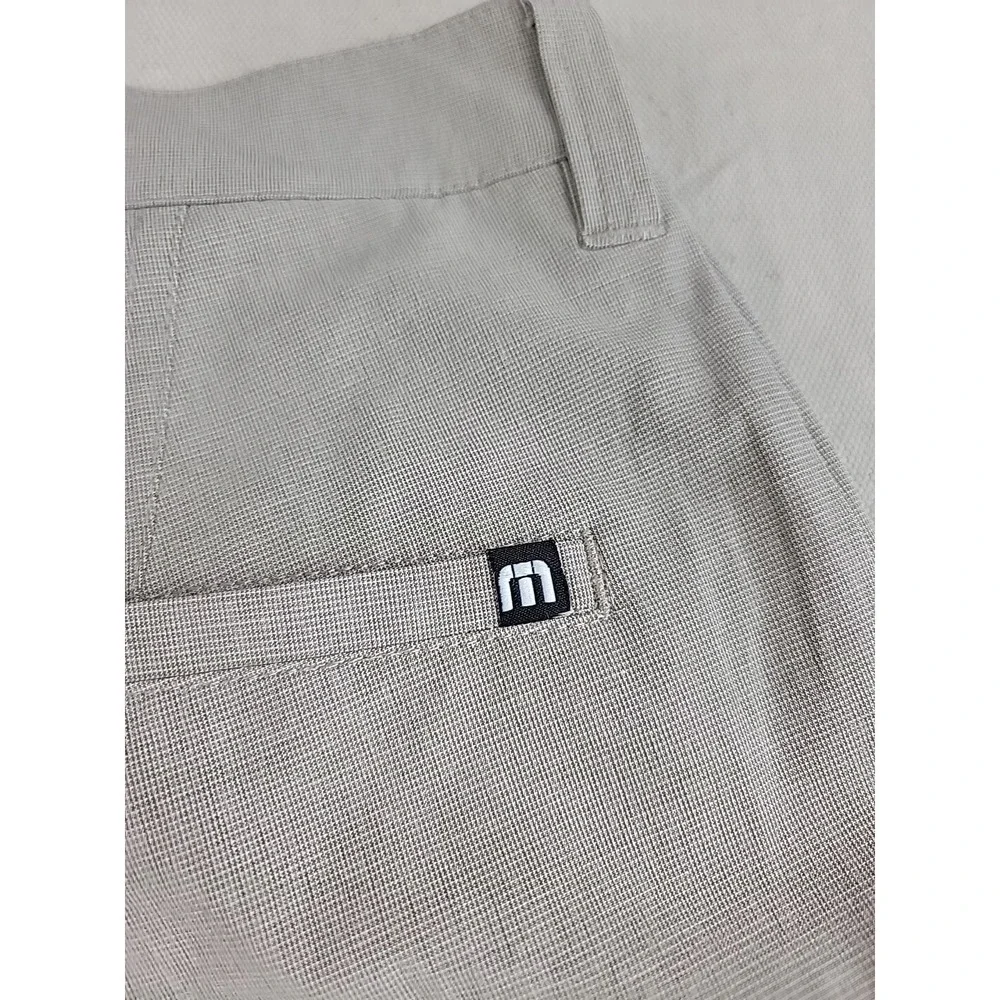 TravisMathew Golf Shorts Mens 30 Grey Heathered Stretch Performance Flat Front